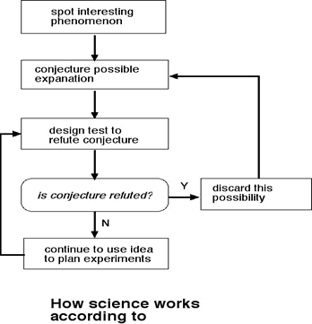 Figure 2.1 - flow chart to illustrate one model of science